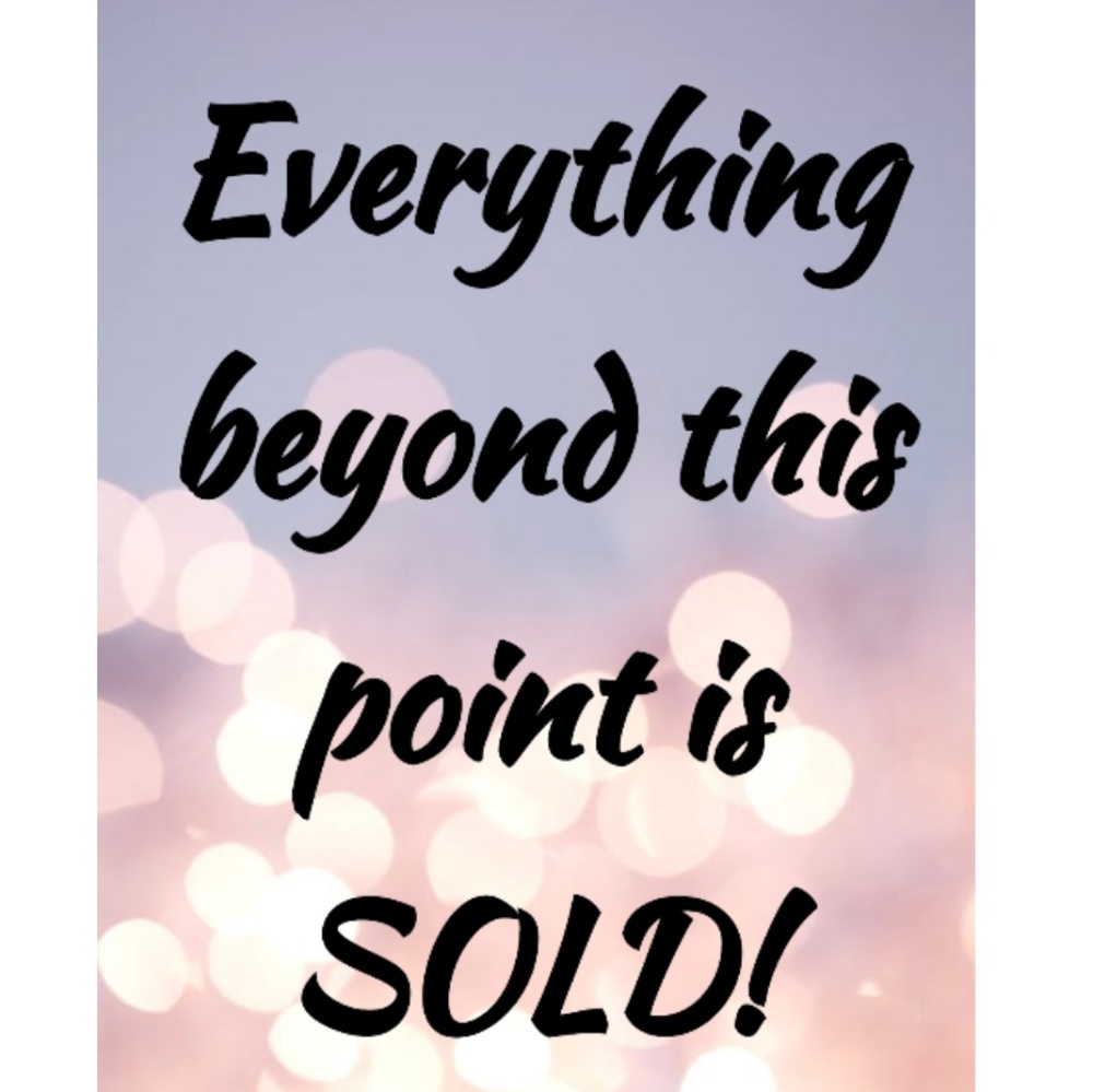 Only SOLD items from here...